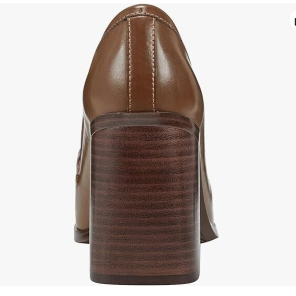 NEW MARC FISHER Harlae Heeled Bit Loafers nut for women 253 - Picture 4 of 7